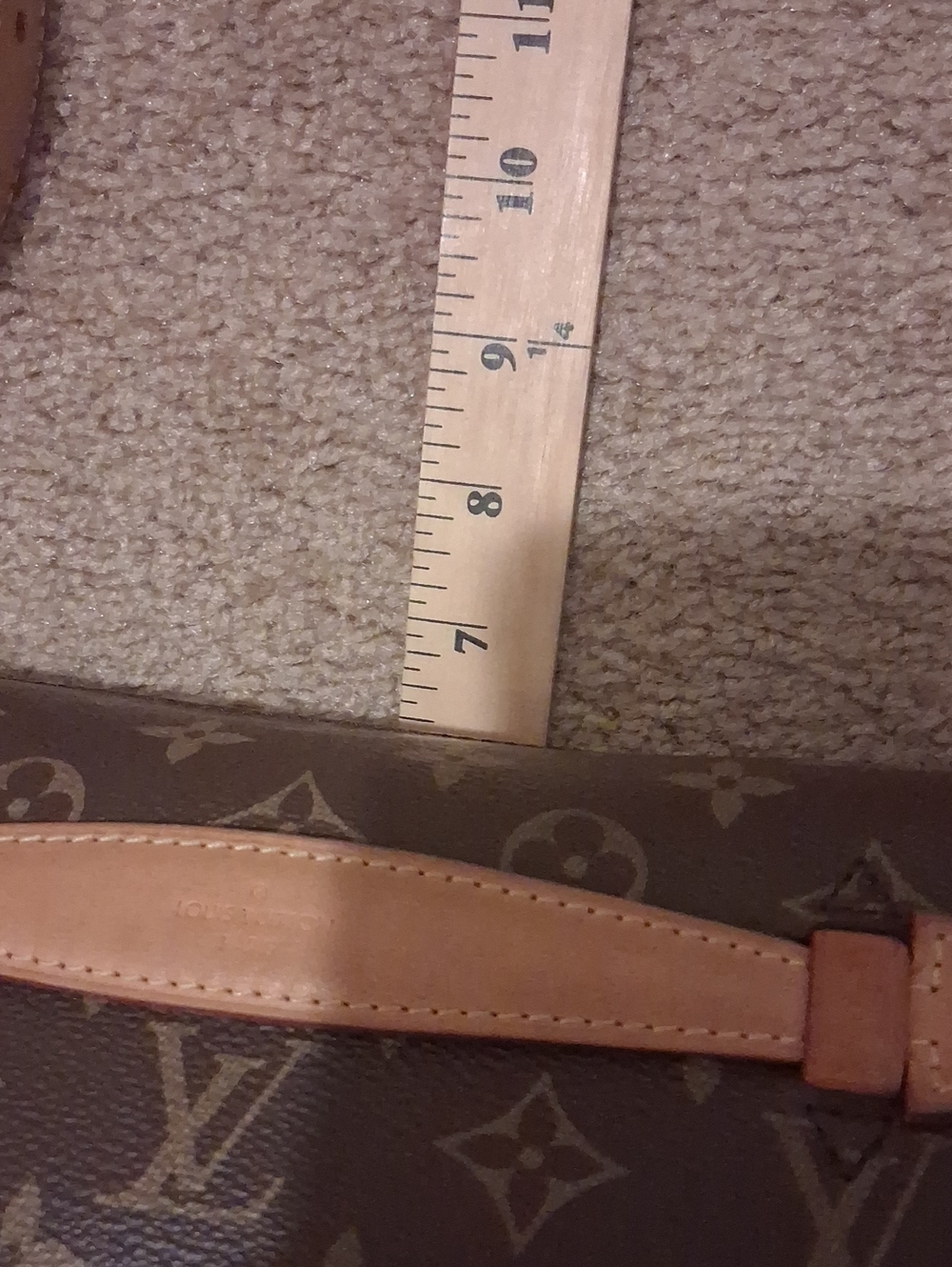 Authentic Louis Vuitton Brown Monogram Crossbody Sling Bum Bag with Tan Strap - Picture 15 of 17